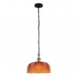 Oriel Lighting-Maison Retro Styled Halophane Glass Pendant-Clear / Blue / Amber